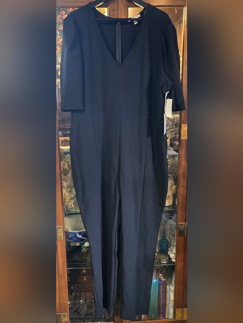 Chelsea 28 Black Pleated Crop Jumpsuit Romper Nordstrom